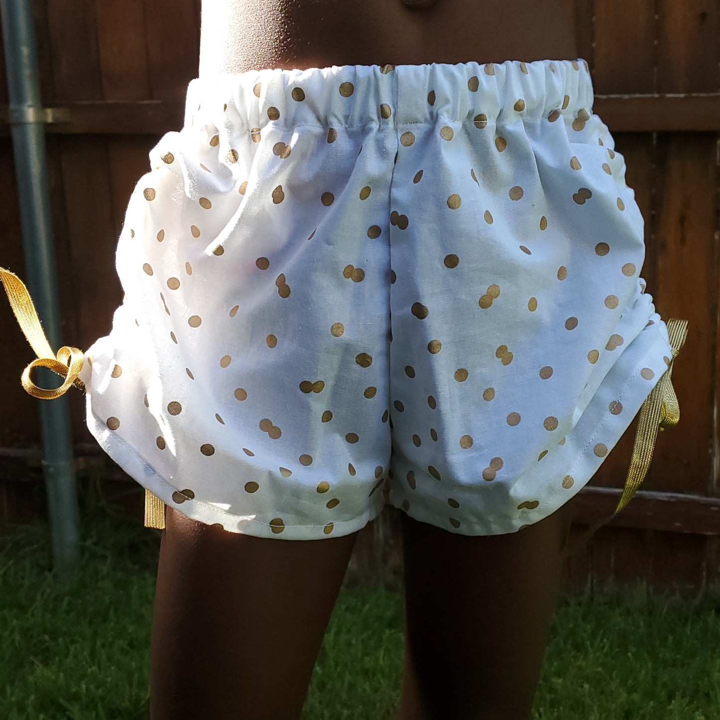 Golden Ruched Shorts