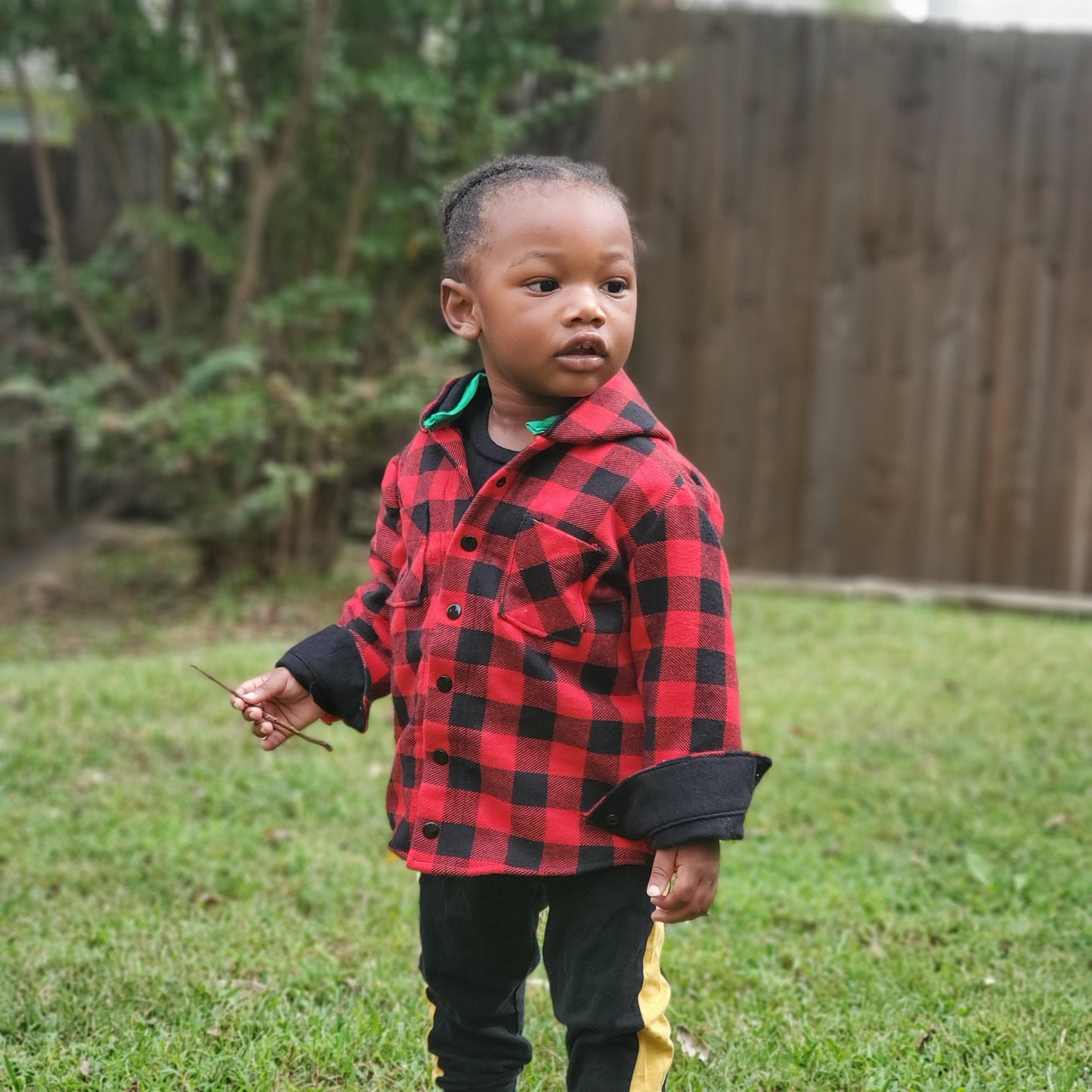 Hooded Lined Flannel Shirt