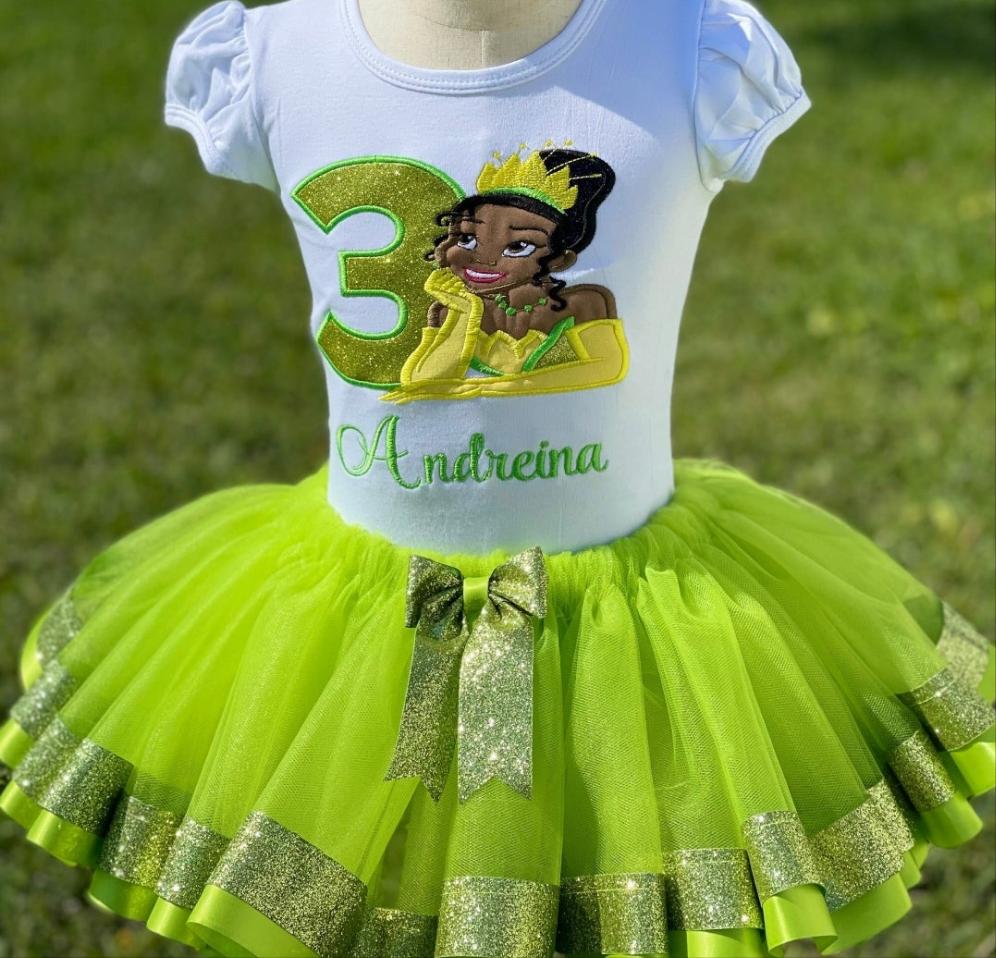 Custom Tiana tutu set