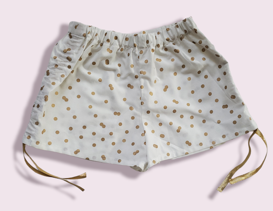 Golden Ruched Shorts