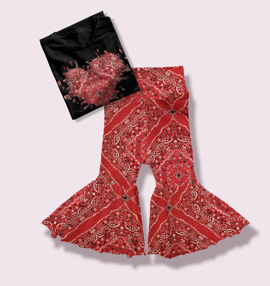 Love Bandana Bell Bottom Set